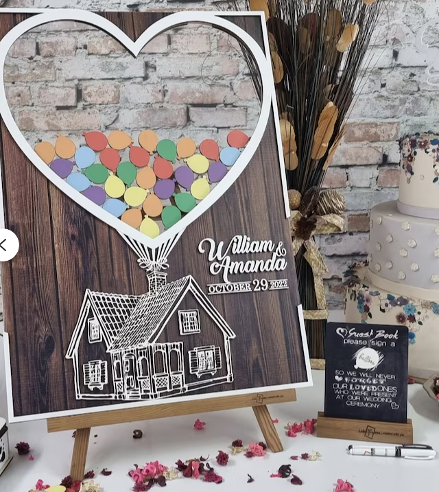 Guest book alternative Drop box.