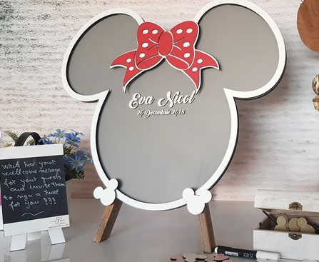 Bride & Groom with loved dogs Wedding guest book