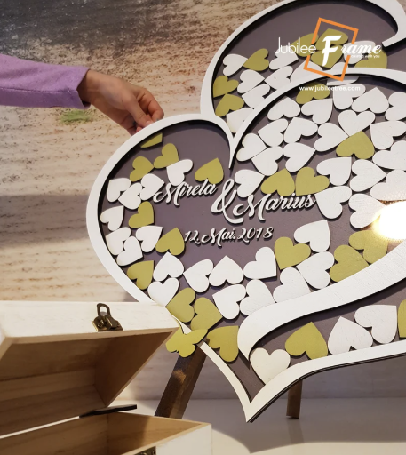 Custom Wedding guest book, Alternative Guestbook Gold Gray